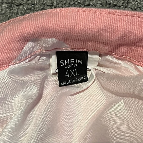 Shein Jeans Womens 4XL Pink High Waisted Hearts Denim Cotton Straight Leg - Picture 3 of 9